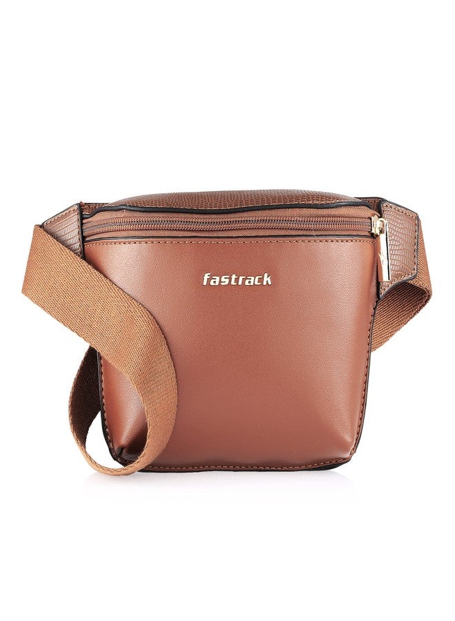Fastrack Structured Brown Waist Bag For Women - Image 1